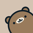 Bear flip desktop clock Zeichen