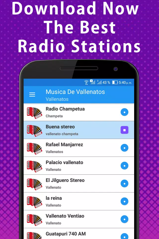Descarga de APK de Musica Vallenata Gratis Descargar para Android
