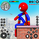 Spider Hero Man: Stickman Game آئیکن