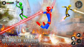 Stickman Rope Hero Spider Game ภาพหน้าจอ 3