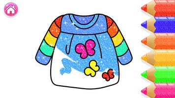 Glitter Coloring Book: Girls ảnh chụp màn hình 2