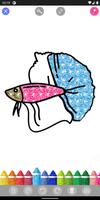 Glitter Betta fish Coloring Page Affiche