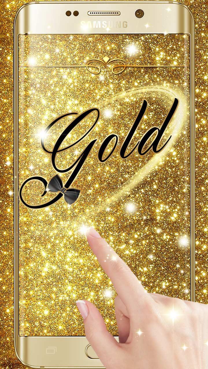 Glitter Gold Live Wallpaper Theme - black gold bow APK pour Android  Télécharger