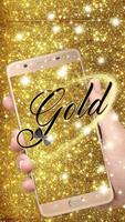 Glitter Gold Live Wallpaper Theme - black gold bow スクリーンショット 1
