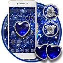 Glitter diamond heart theme APK