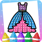 Glitter Dress Coloring icône