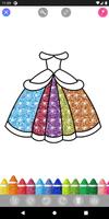 Glitter Dress Coloring plakat