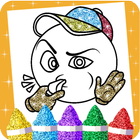 Glitter Emoji Coloring Pages icône