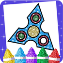 Fidget Spinner Glitter Coloring Pages APK