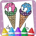 Glitter Ice Cream Coloring Pages ikon