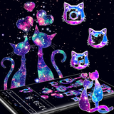 Glitter Sparkling Cat Theme icône