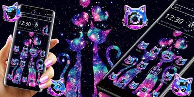 Glitter Sparkling Cat Theme captura de pantalla 3