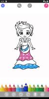 Glitter Princess Dress Coloring Pages capture d'écran 2