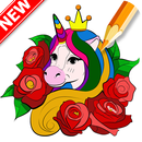 Unicorn coloring book with giltter APK