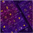 Thème or violet scintillant APK