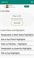 CricMe Live Cricket Streaming Links capture d'écran 1