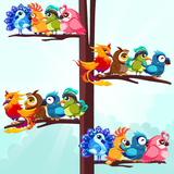 鳥類排序：顏色拼圖遊戲