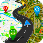 GPS 导航全球地图 3d 图标