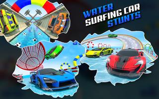 Water Surfing Car Stunt Games ảnh chụp màn hình 3