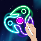 Glow Finger Spinner Doodle Art APK
