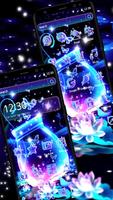 Glowing neon butterfly bottle theme screenshot 1