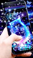 Glowing neon butterfly bottle theme screenshot 2