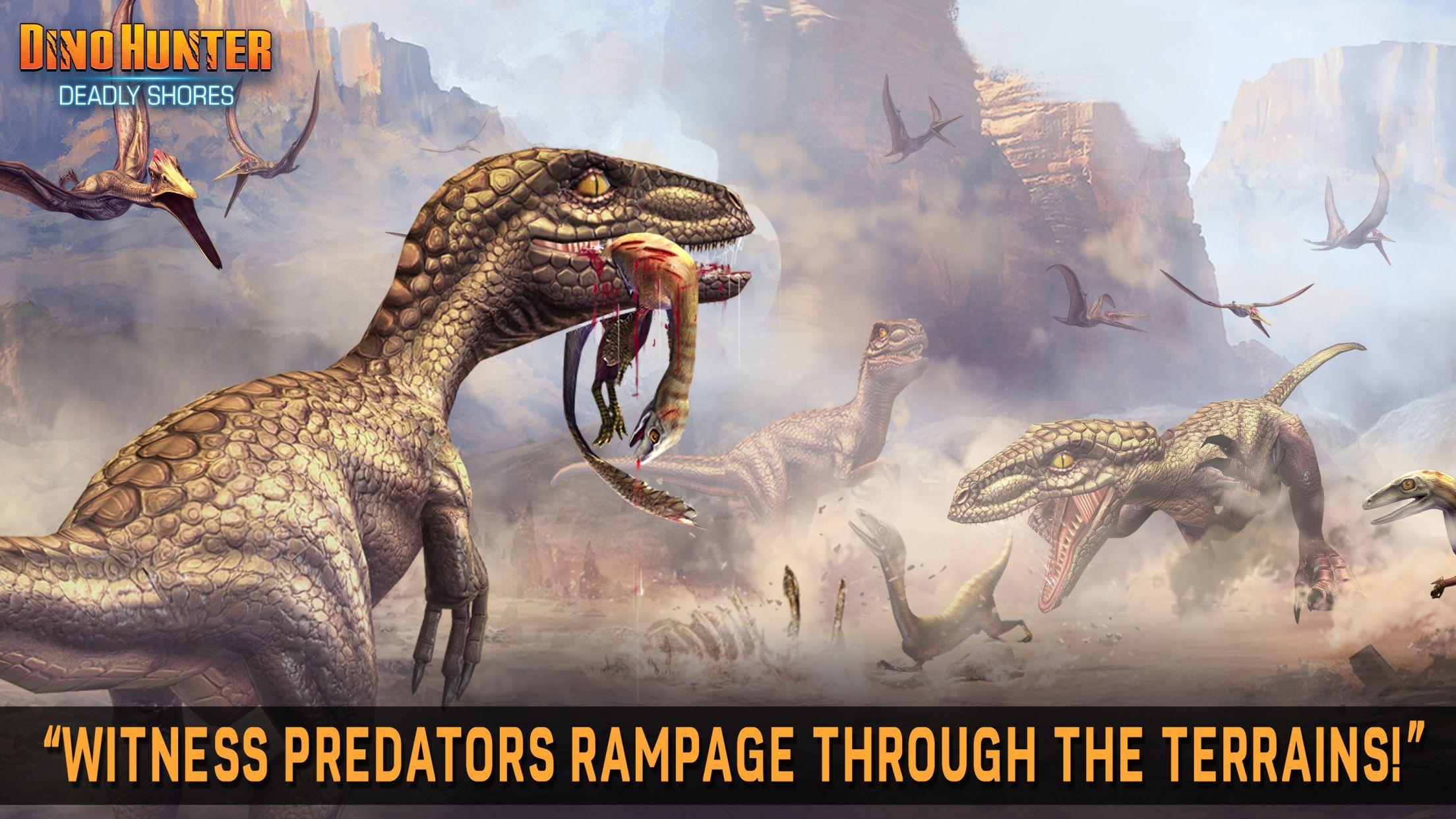 Dino Hunter Deadly Shores For Android Apk Download - dinosaur hunter roblox code twitter