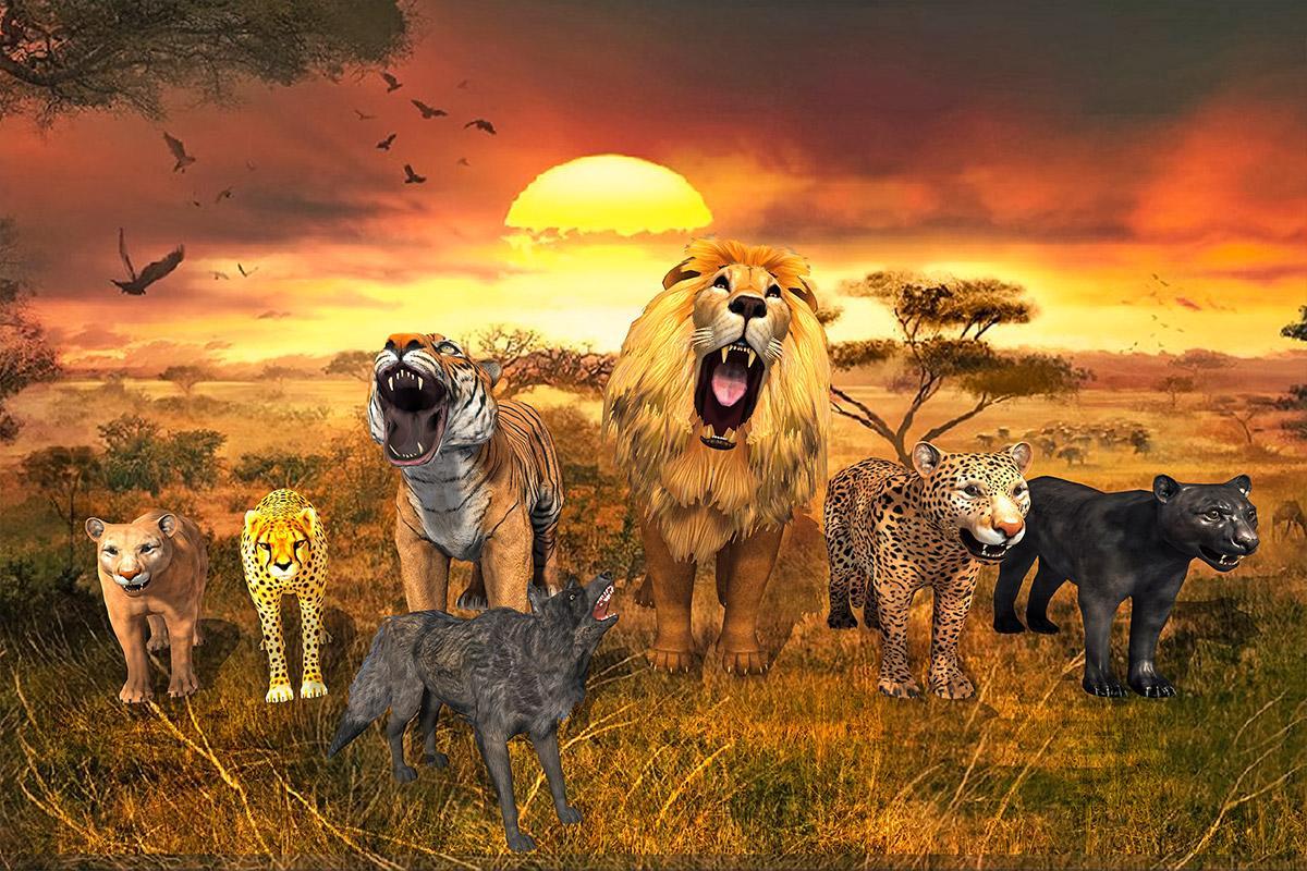 Android için savana hayvan yarışları 3D APK�yı İndir