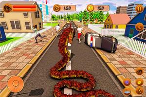 Anaconda Snake City Rampage تصوير الشاشة 1