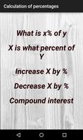 Calculation of percentages poster
