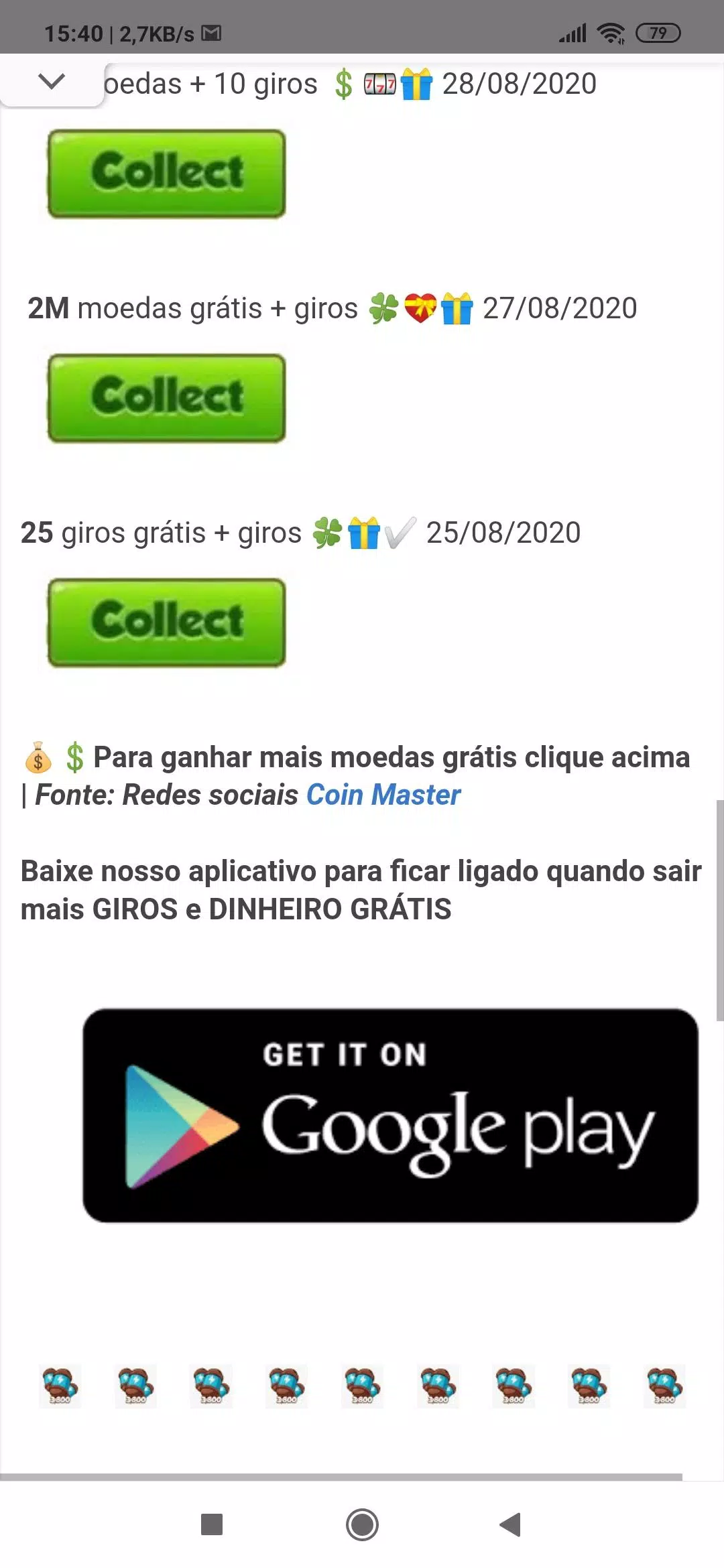 Giros e Moedas Grátis link Coin Master APK for Android Download