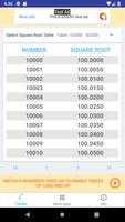 Square Root Table پوسٹر