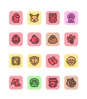 Material You Square Icon Pack تصوير الشاشة 1