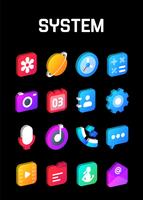 Gradient 3D - Icon Pack syot layar 1