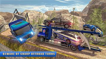 US Police Offroad Car Transporter Truck Driver poster