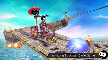 Stickman Bicycle Stunt Tracks captura de pantalla 3