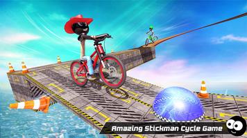 Trek Stunt Sepeda Stickman screenshot 3