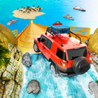 Mega Ramp Jeep Stunts - Coureur en Plage Offroad icône