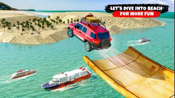 Mega Ramp Jeep Stunts - Offroad Beach Racer screenshot 2