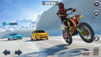 Montaña Bicicleta Nieve Moto Carreras captura de pantalla 1