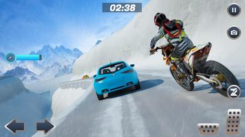 Montaña Bicicleta Nieve Moto Carreras captura de pantalla 2