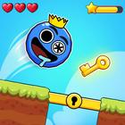 Red Jumping Roller Bounce Ball Zeichen