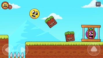 Red Jumping Roller Bounce Ball Plakat