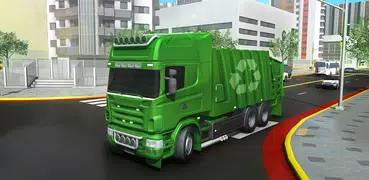 Simulador de caminhão de lixo: caminhão basculante