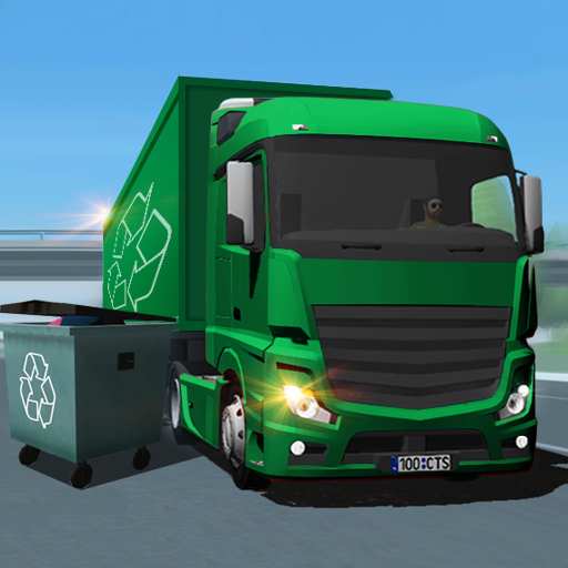 Simulador de caminhão de lixo: caminhão basculante