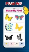 Butterfly Color By Number-Coloring PixelArt Affiche