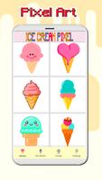 Ice Cream Coloring book By Number. Pixelart Affiche