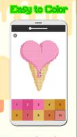 Ice Cream Coloring book By Number. Pixelart capture d'écran 2