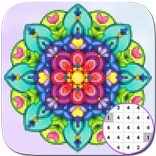 Mandala Pixel Color by number