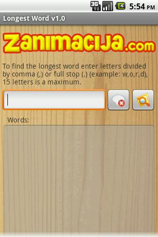 What is the longest word. Longest Word.